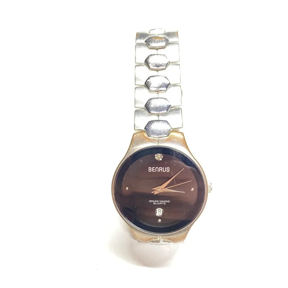 Benrus BNW745 38mm Men's Watch BAD BATTERY READ!